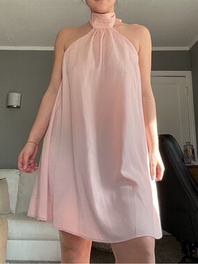 GB Pale Pink Lightweight Open Back Dress Sleeveless